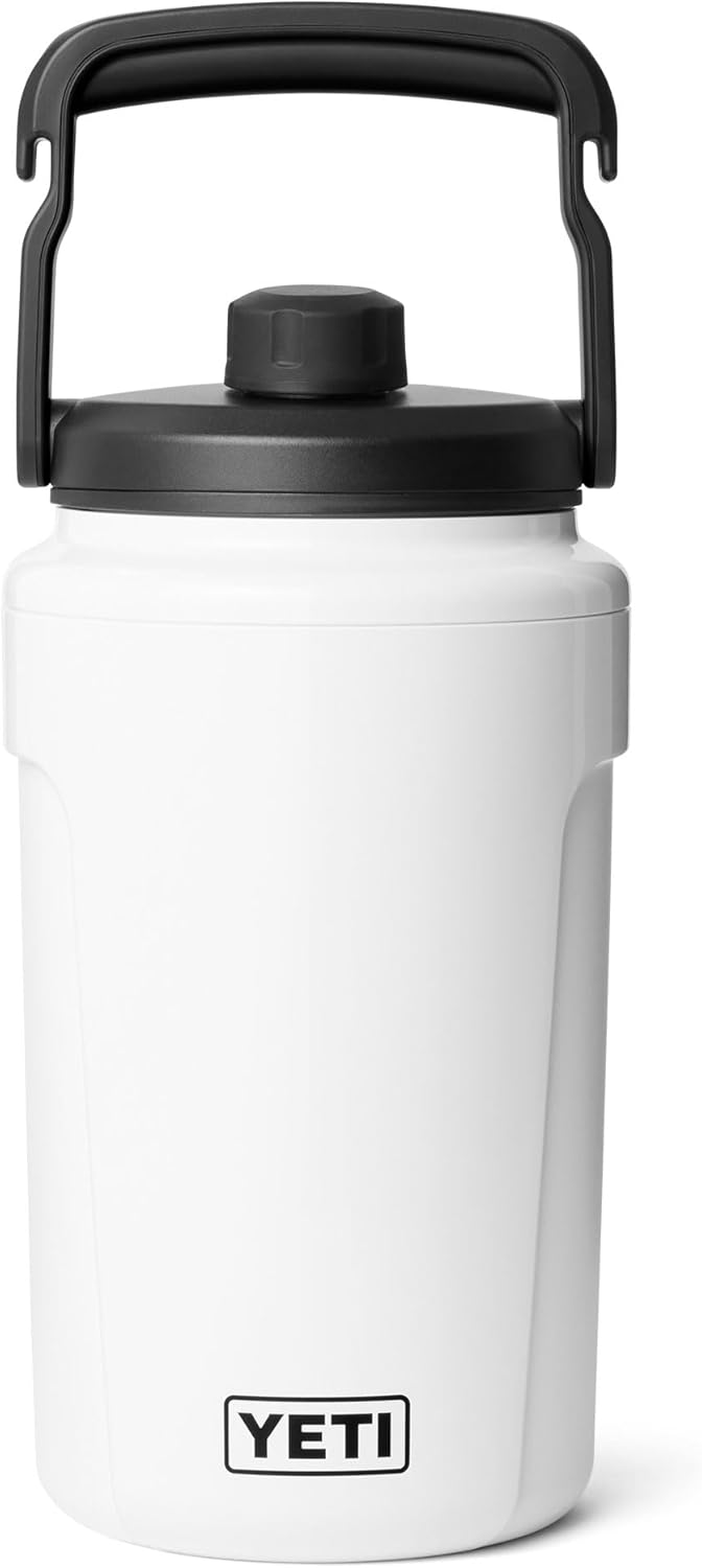 YETI Half Gallon Insulated Chug Cap Water Jug – Leakproof, Lightweight Sports Bottle with Fence Hook Handle – Keeps Drinks Ice-Cold – Ideal for Gym, Sports & Tournaments