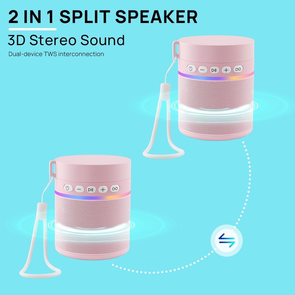 Travel Mug with Portable Bluetooth Speaker - Modular Steel Water Bottle w/Handle and Speaker, Insulated Mug for Camping Sports Beach